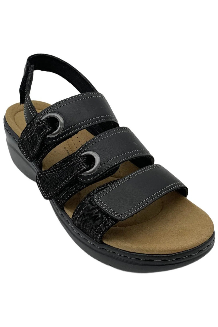 Clarks Women's Merliah 2 Bali Leather Sandal Black - Narrow